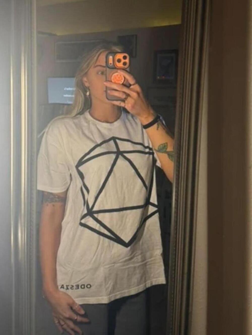 Next Level Apperal Odesza Merch White Oversized Short Sleeve Shirt